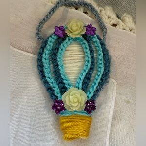 Handcrafted Blue and Yellow Hot Air Balloon decor